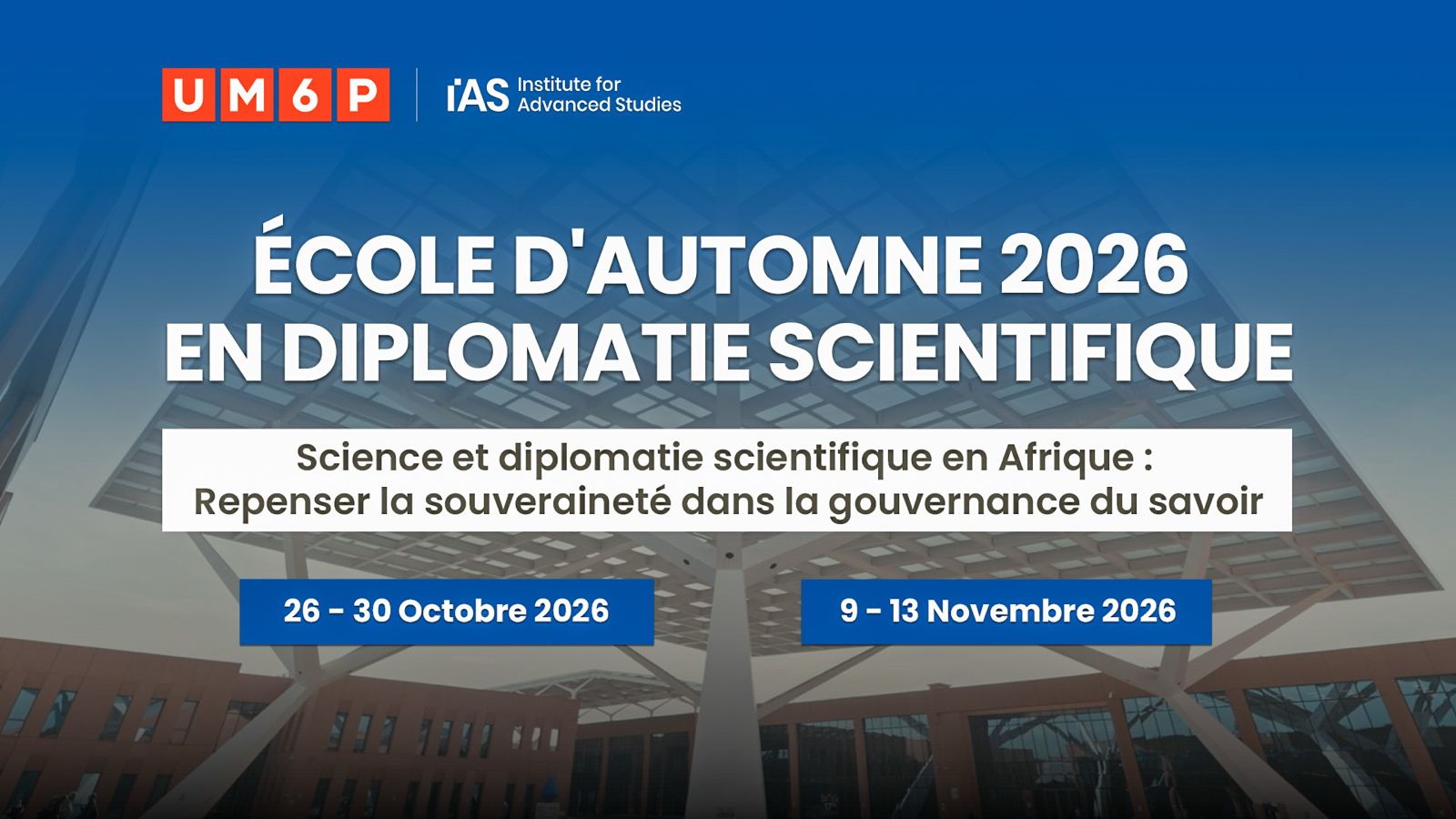Autumn School of Science Diplomacy at IAS UM6P
