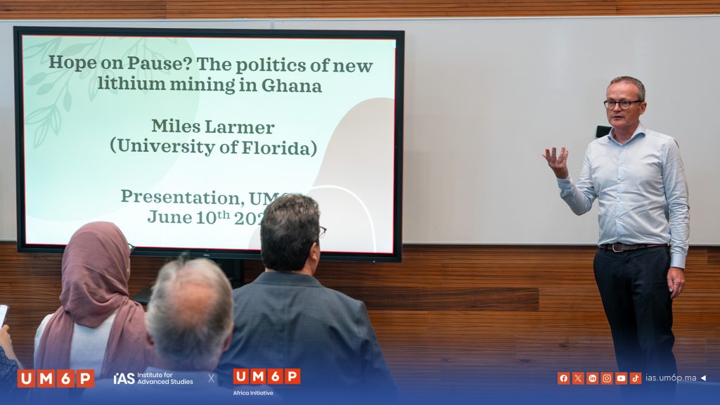 Professor Miles Larmer presenting Hope on Pause: The Politics of New Lithium Mining in Ghana