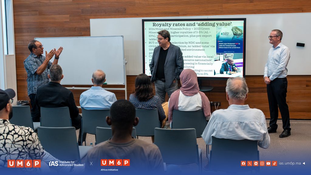 Discussion during the Hope on Pause seminar on lithium mining in Ghana at IAS UM6P